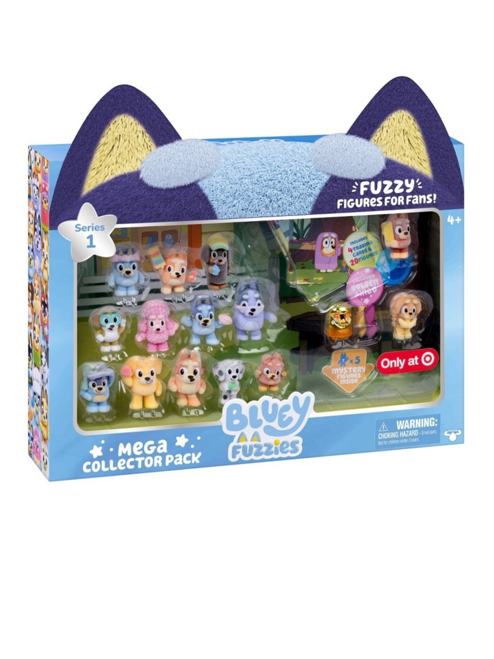 Bluey Fuzzies Mega Collector Pack Exclusive 20 Figures + 4 Trading Cards *NEW*